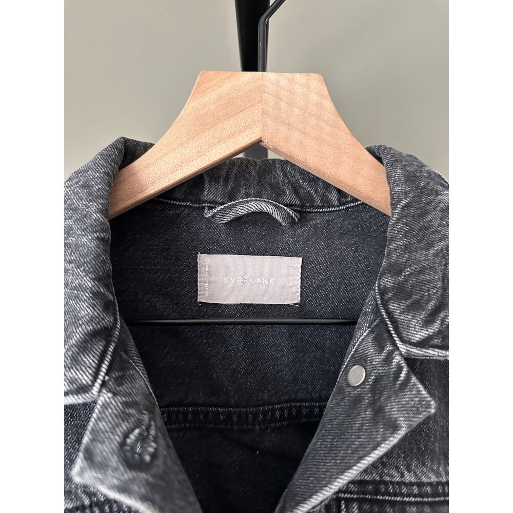 Everlane Washed Black Denim Jacket Small Womens - Picture 3 of 4